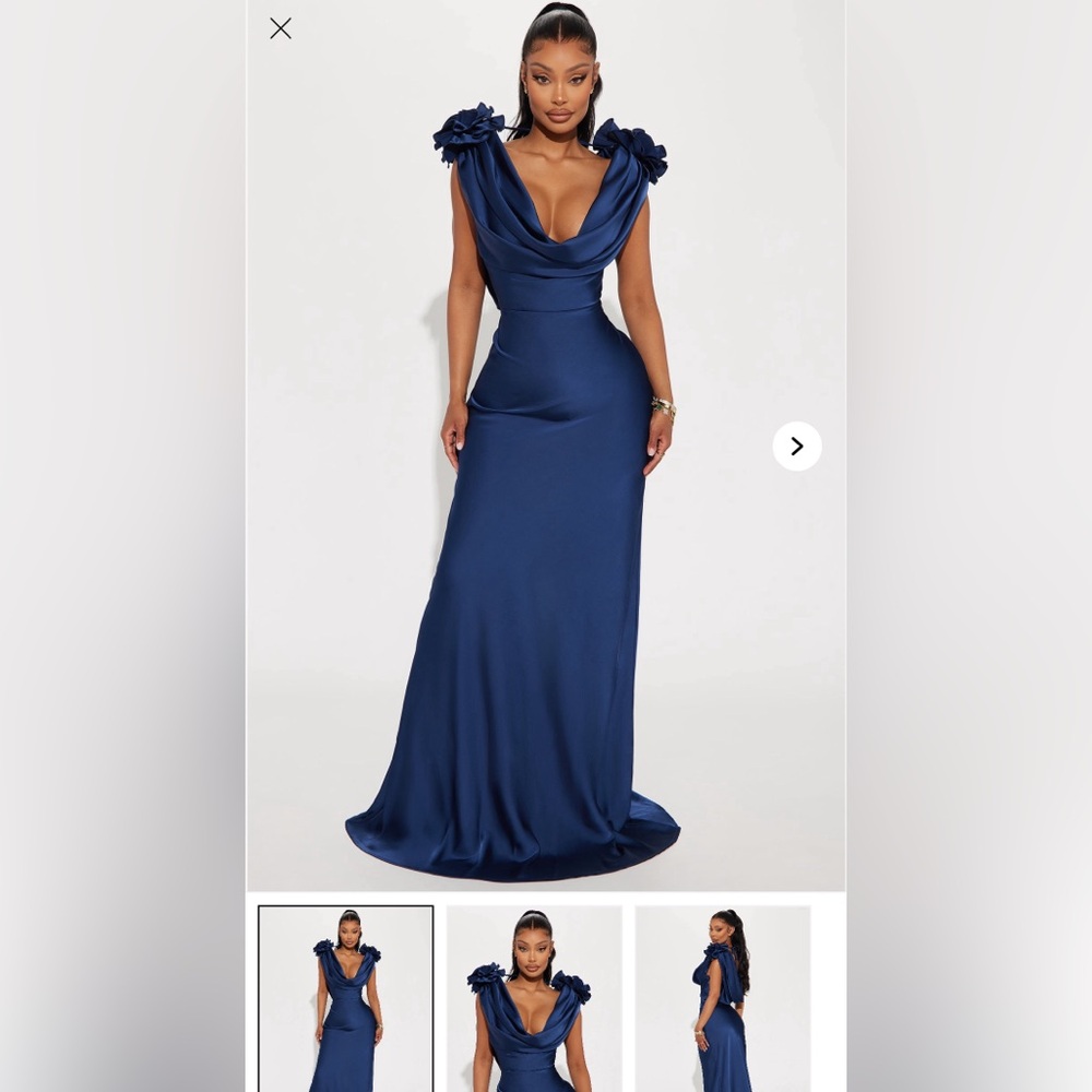 Fashion Nova Midnight Blue Wedding Dress